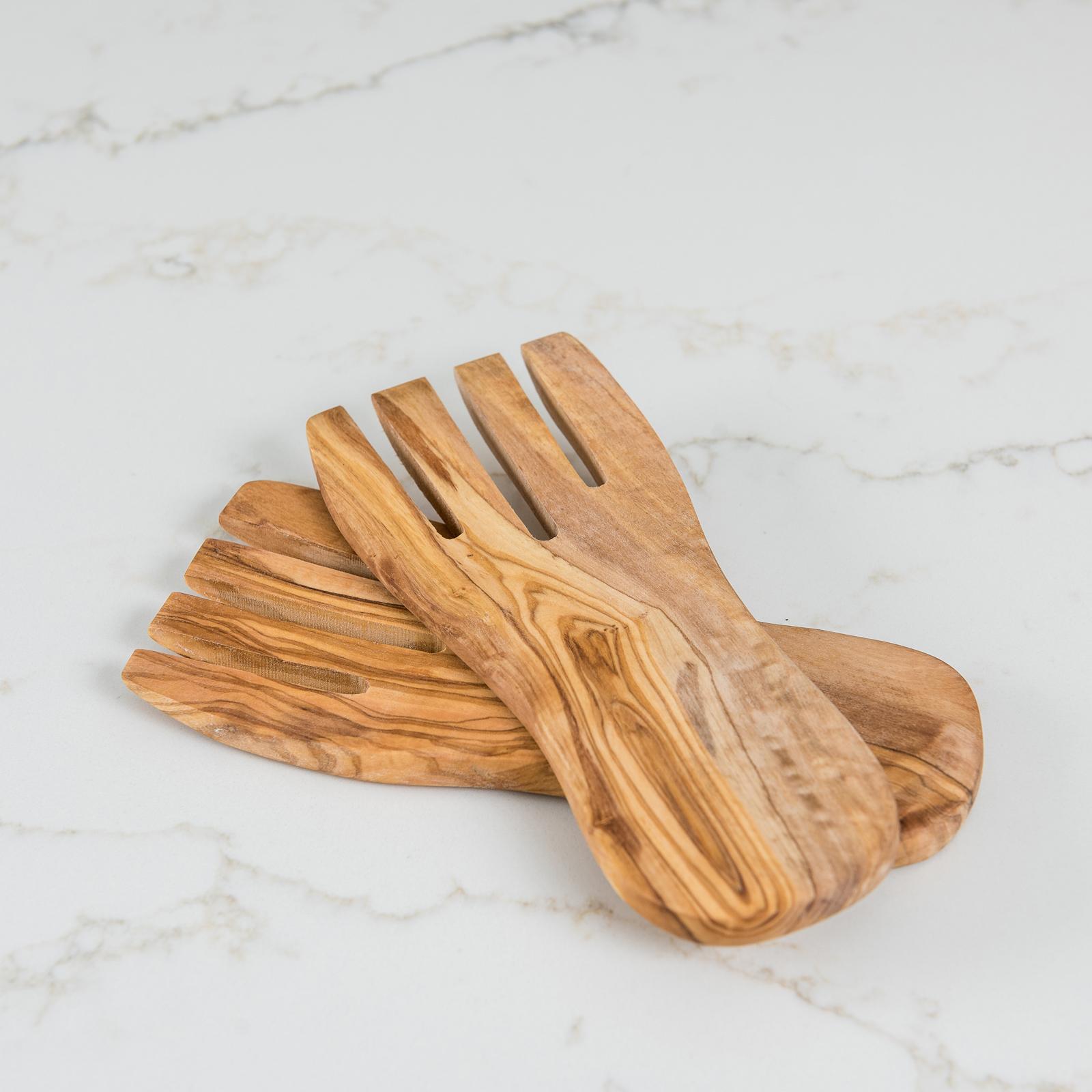 Olive Wood Salad Servers - Thumbnail 5