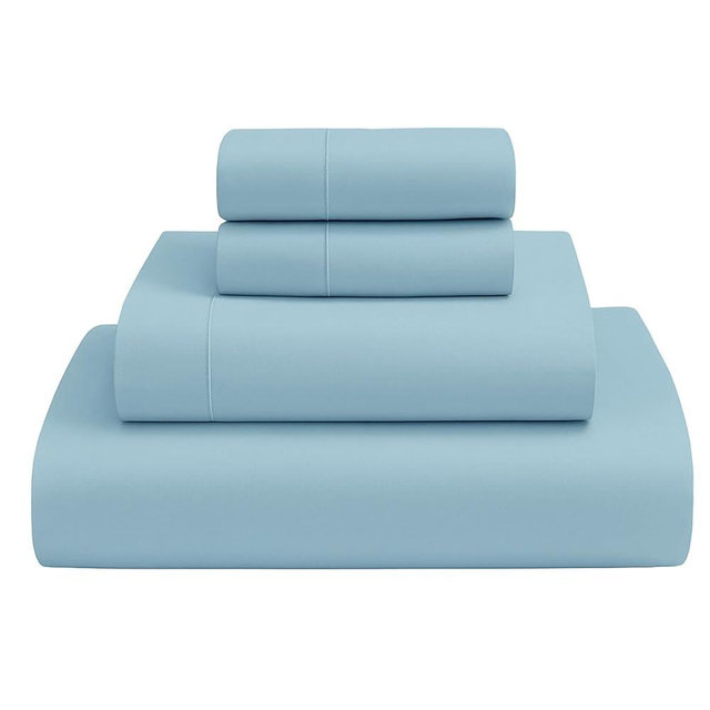 MyGiza Sheets,100% Certified Giza Egyptian Cotton Sheets-California King Size Giza Cotton Sheets Set to Fit Upto 18 Inches Deep Mattress (4 Pcs) Sky Blue