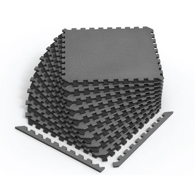 Norsk Dual-Sided Reversible 1/2" Foam Exercise Mats for Home Gym - Interlocking EVA Foam Tiles