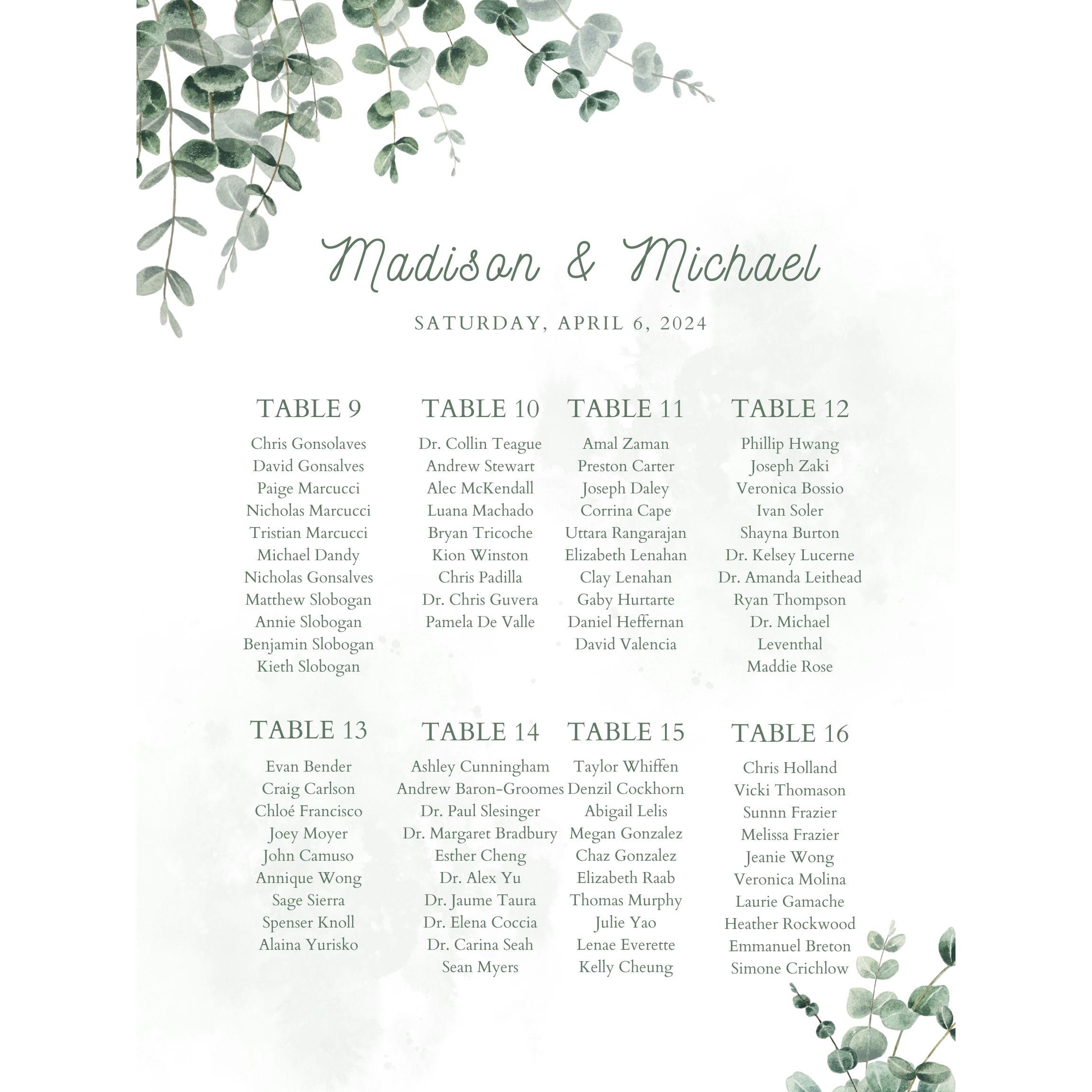 Seating Chart II
