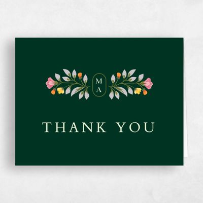 Dark Forest, Green Wedding Thank You - Blume Landscape