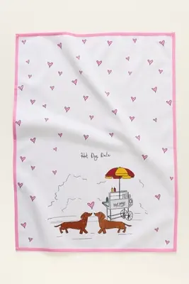 Noun New York Hot Dog Date Dish Towel