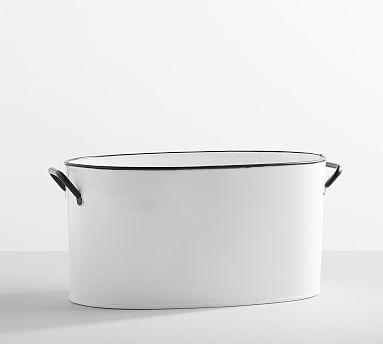 White Enamel Party Bucket
