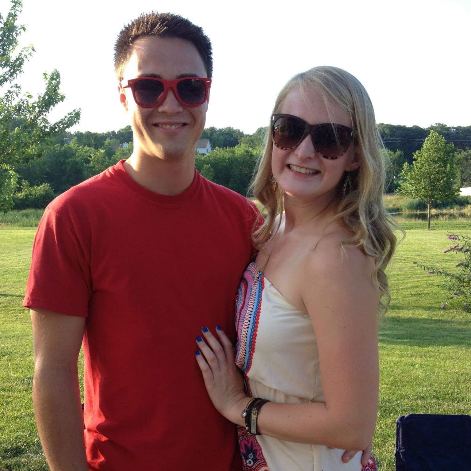 Summer 2013. Our first non-selfie picture at Amanda's mom's surprise birthday party.
