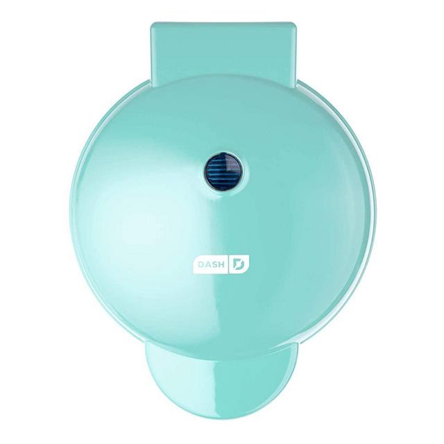 Dash DMG8100AQ 8” Express Electric Round Griddle for Pancakes, Cookies, Burgers, Quesadillas, Eggs & other on the go Breakfast, Lunch & Snacks, with Indicator Light + Included Recipe Book, Aqua