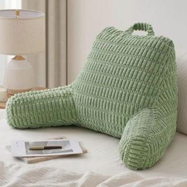 Reading Backrest Pillow w/ Memory Foam, Sage Green