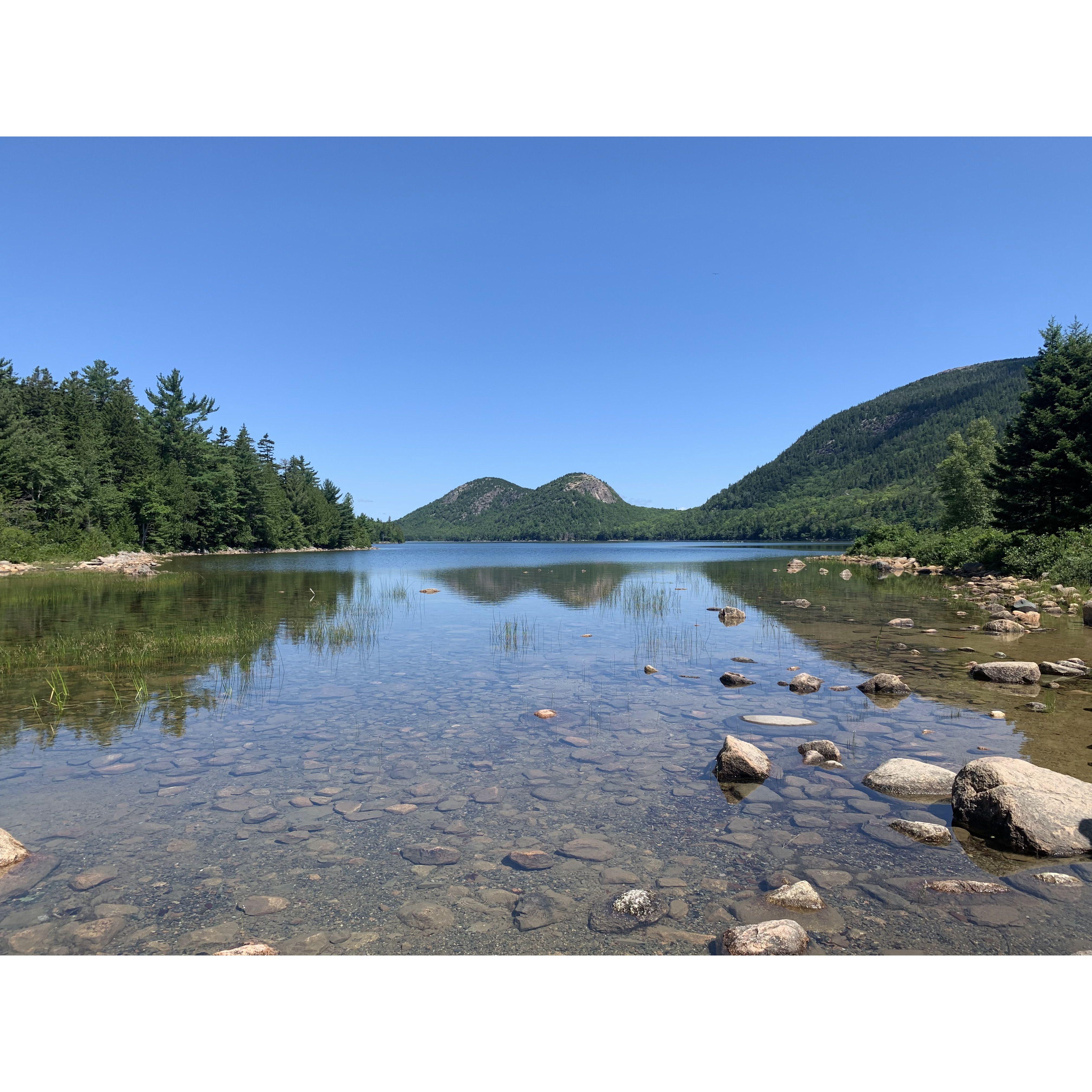 Clear day on Jordan Pond