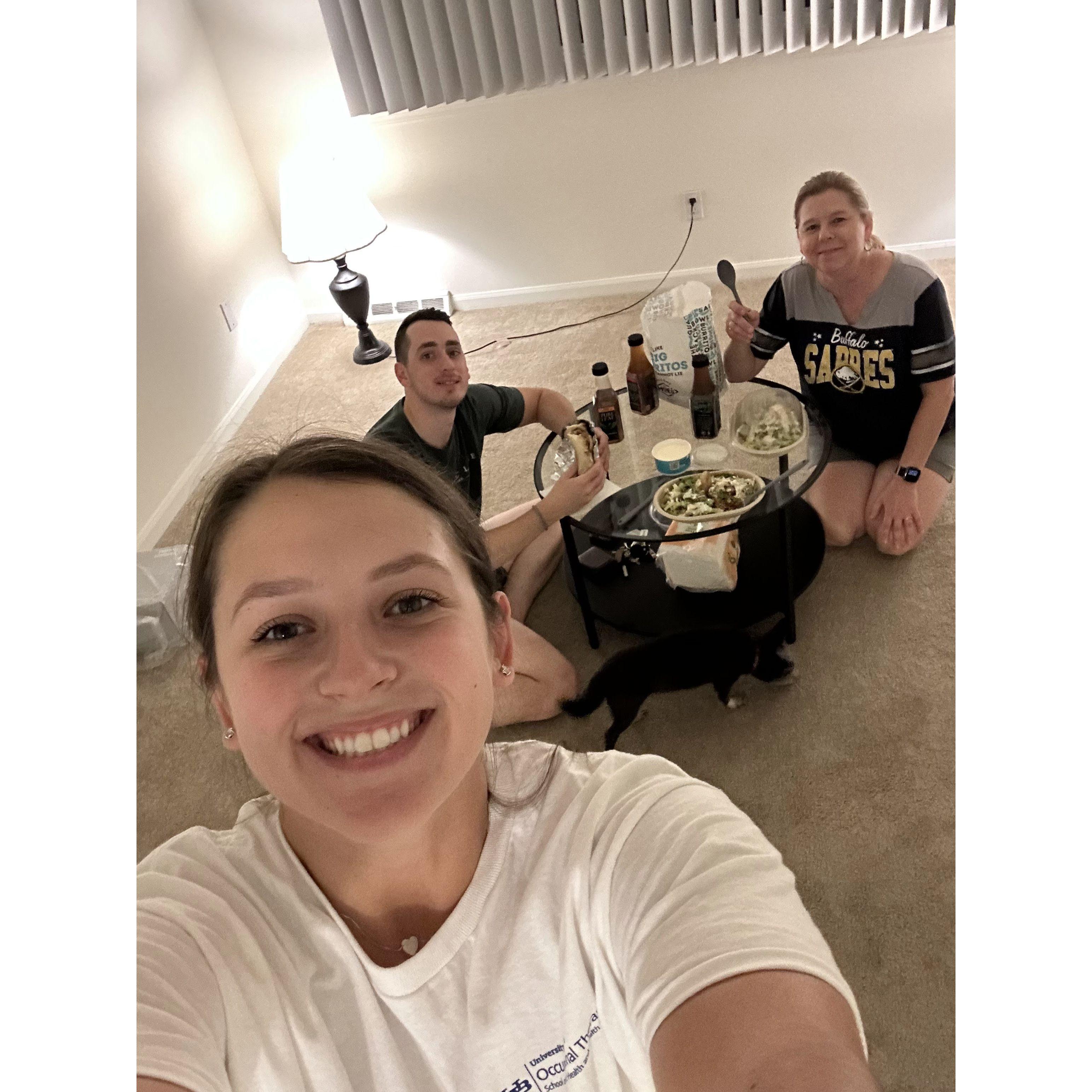 First night in the apartment!