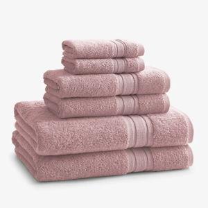 Turkish Cotton 6-Piece Bath Set - Blush
