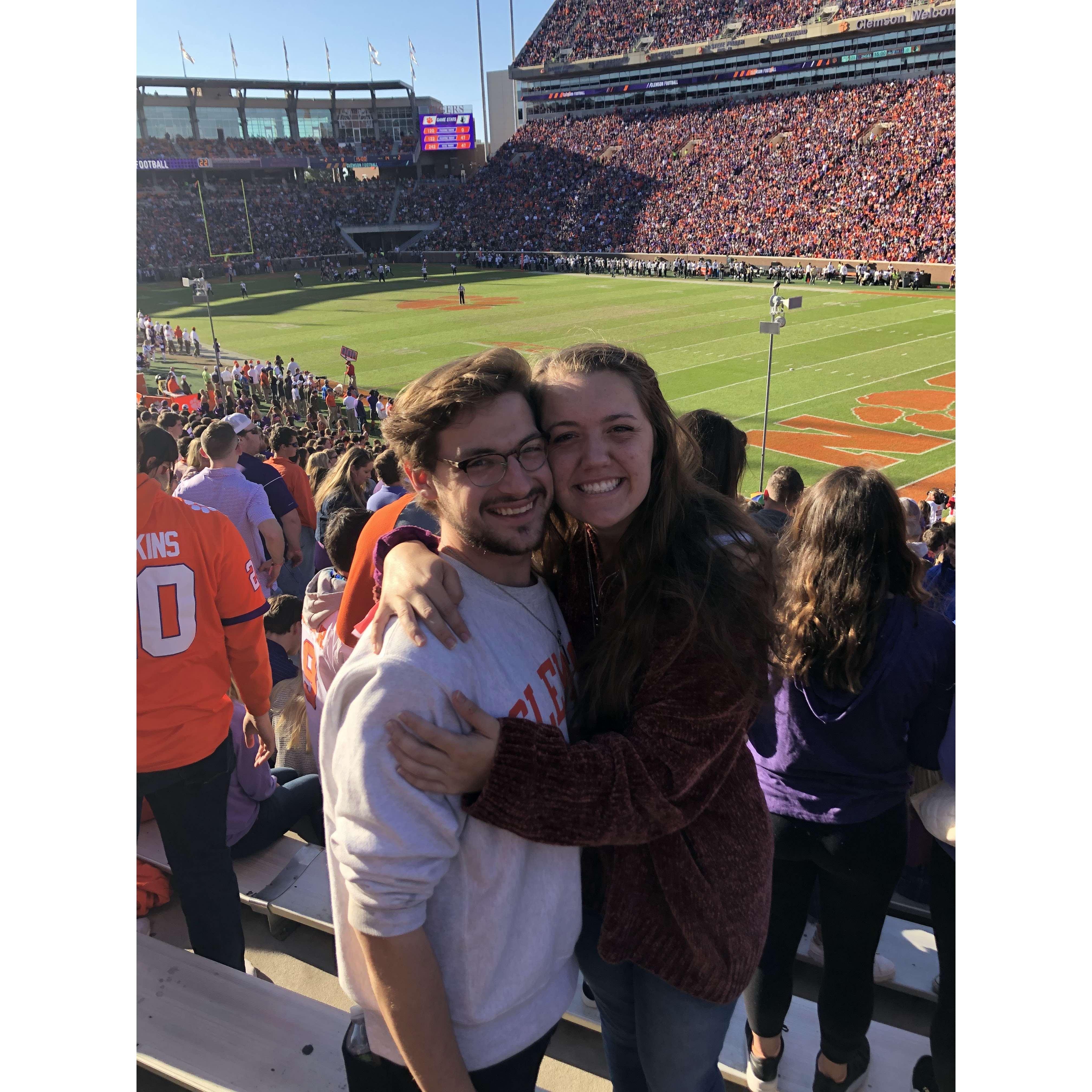 Harrison did always go to the Clemson games despite our friendly (sometimes) rivalry