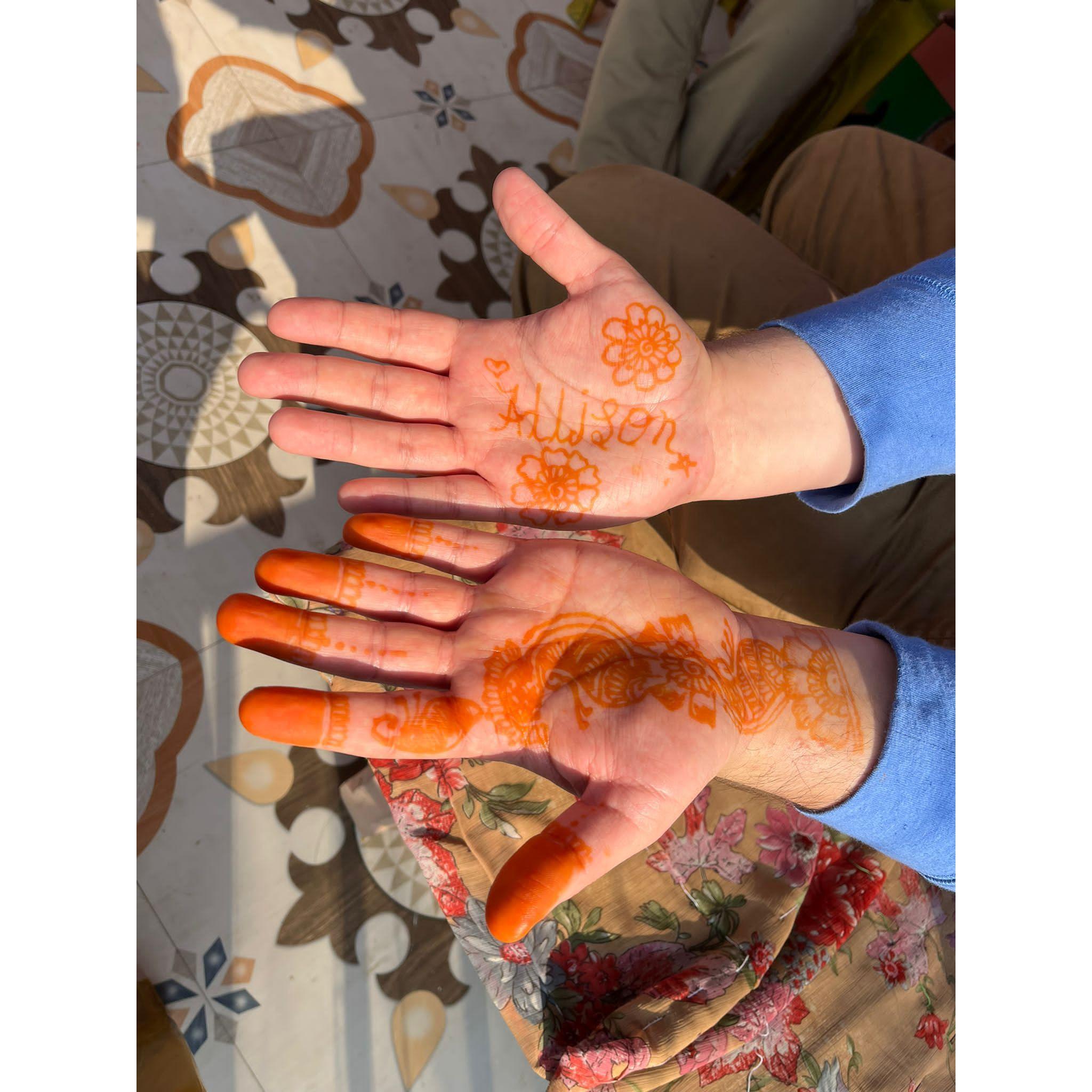 Thomas got henna of Allison's name