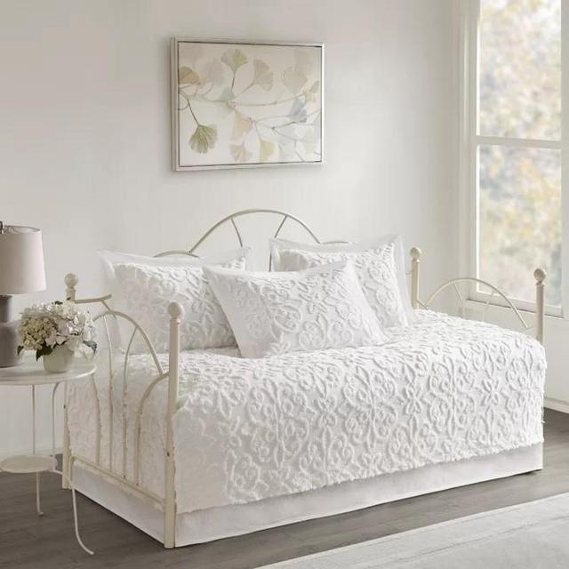 Kelly Clarkson Home Emberly 5 Piece Tufted Cotton Chenille Daybed Set | Wayfair