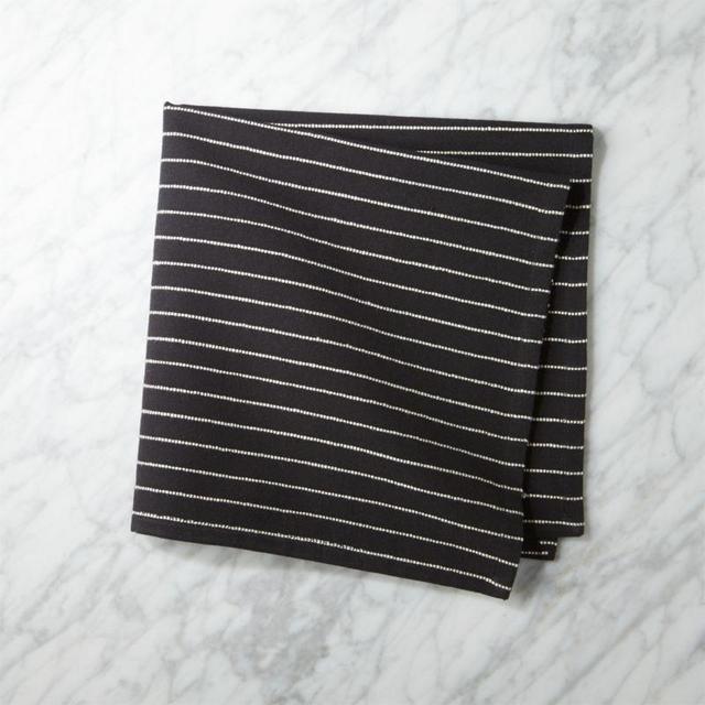 Black and Natural Pinstripe Napkin