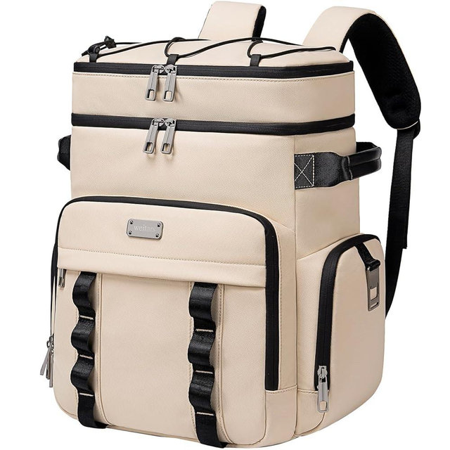 Weitars Insulated Cooler Backpack,Double Deck Waterproof Soft Cooler Bag,Backpack Coolers Leak Proof Lunch Backpack for Men Women for Travel,Camping,Picnic,Beach,Picnic,Outdoor 31L/52 Can