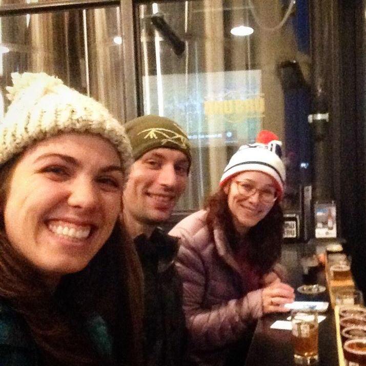 Pakki and Chip teaching Hannah to like beer