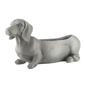 WHAT ON EARTH Dachshund Dog Planter - Indoor/Outdoor - 23" Long x 12.5" High x 7.5" Wide