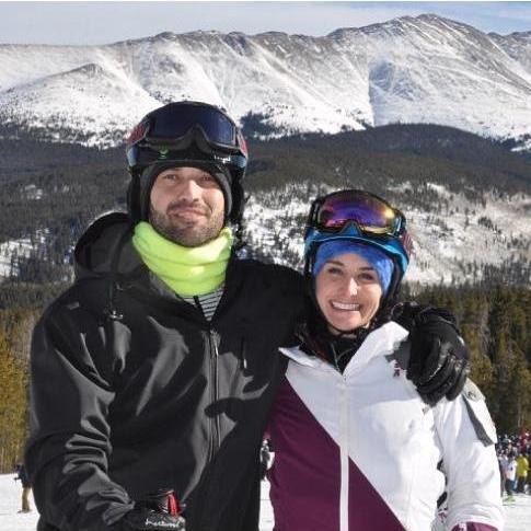We had fun skiing together!