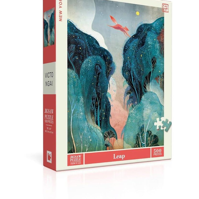 New York Puzzle Company - Victo Ngai Leap - 500 Piece Jigsaw Puzzle for Adults by Victo Ngai