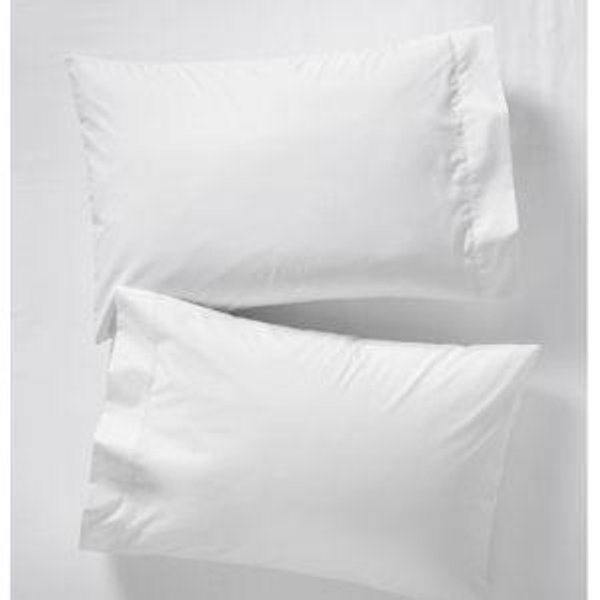 280-Thread-Count Pima Cotton Percale Pillowcases, Set of Two - Standard, White