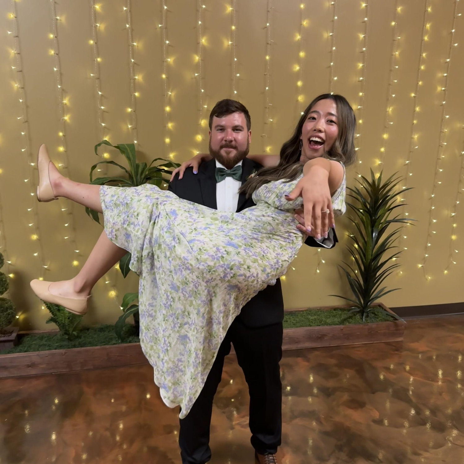 They've attended many weddings together and can't wait to celebrate their own :)