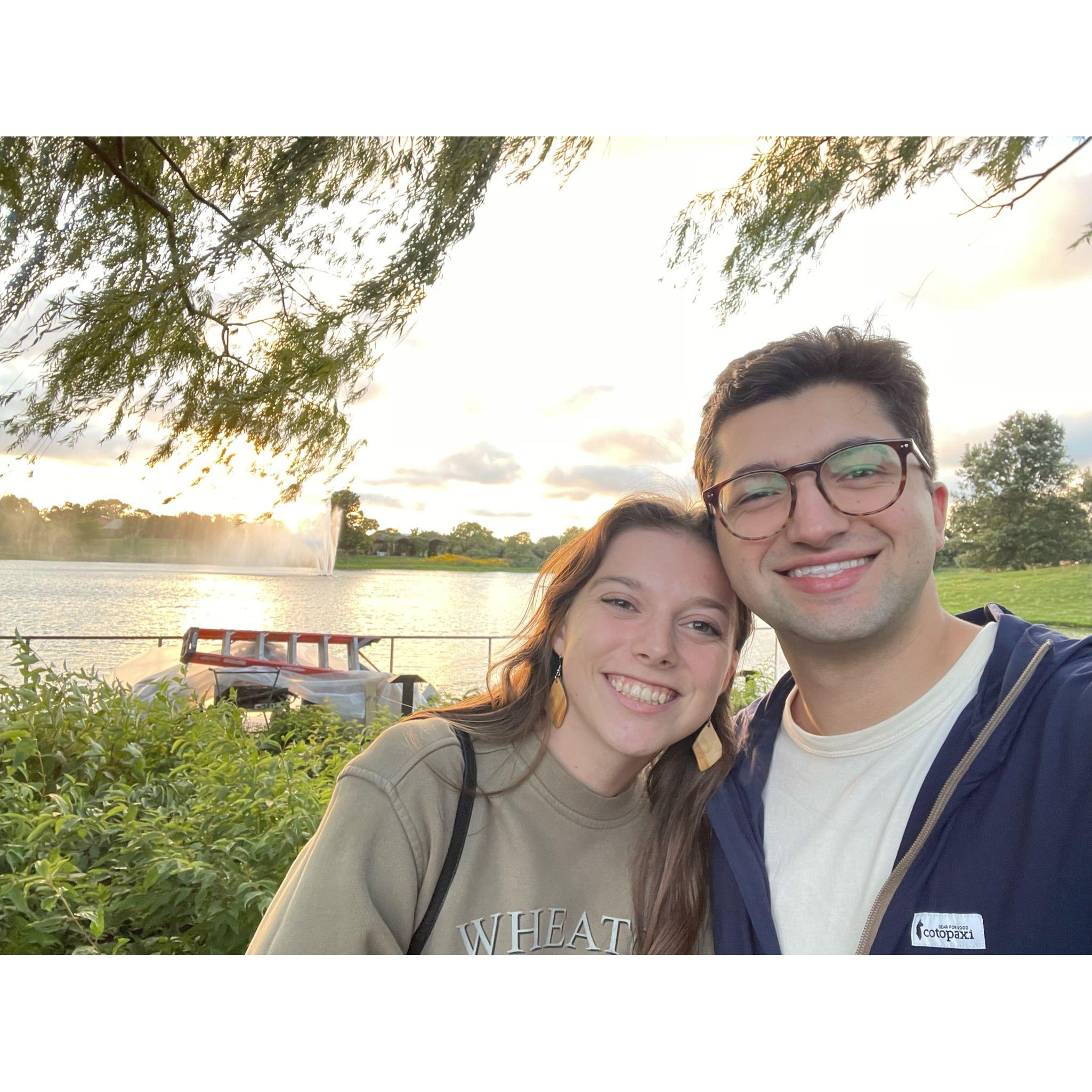 One of our first dates was to the Chicago Botanic Garden
