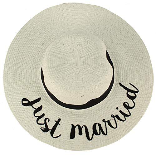 C.C Fun Verbiage Elegant Wide Brim 4" Summer Derby Beach Pool Floppy Dress Sun Hat