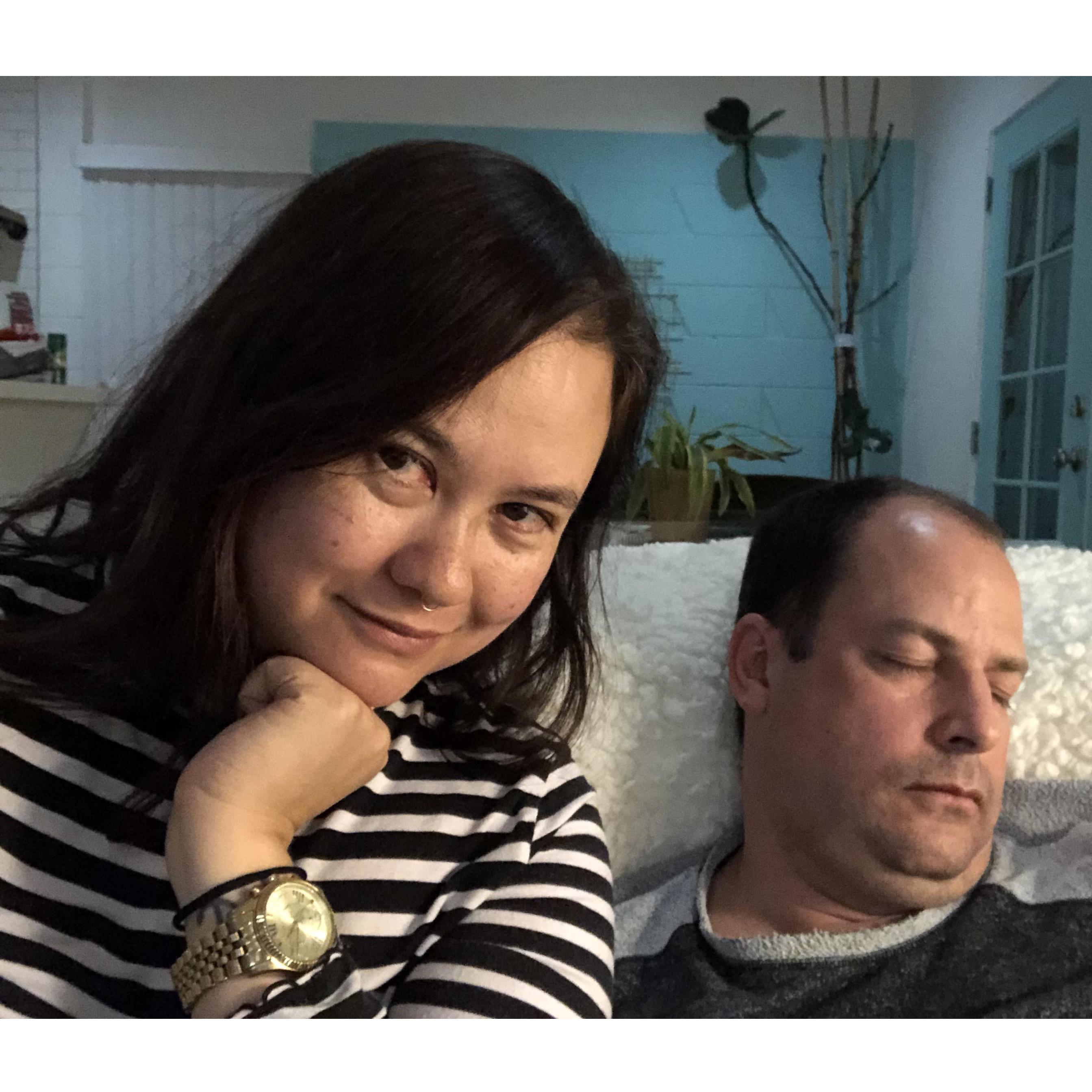 Roman was too stoned to stay up for NYE 2018/2019 in Palm Springs, CA. We ate sour belt edibles. Highly recommend them.