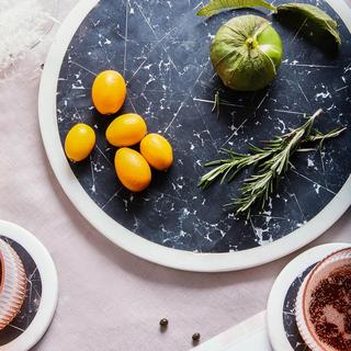 Loring Marble Round Serving Board