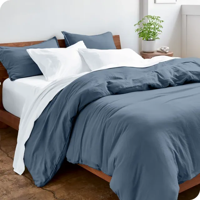 Washed Bering Sea King/Cal King Duvet Cover and Sham Set by Bare Home
