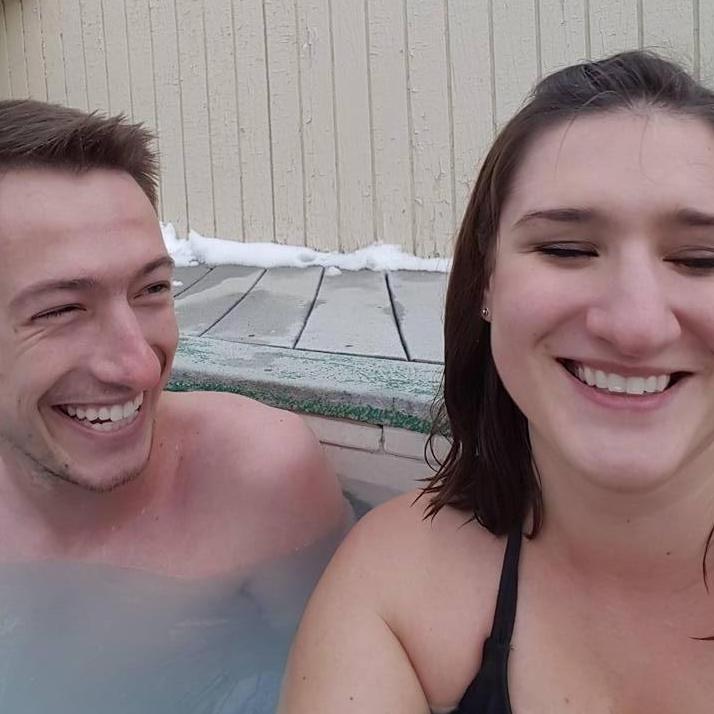 1st anniversary at sulphuric hot springs was not super romantic, but was super fun