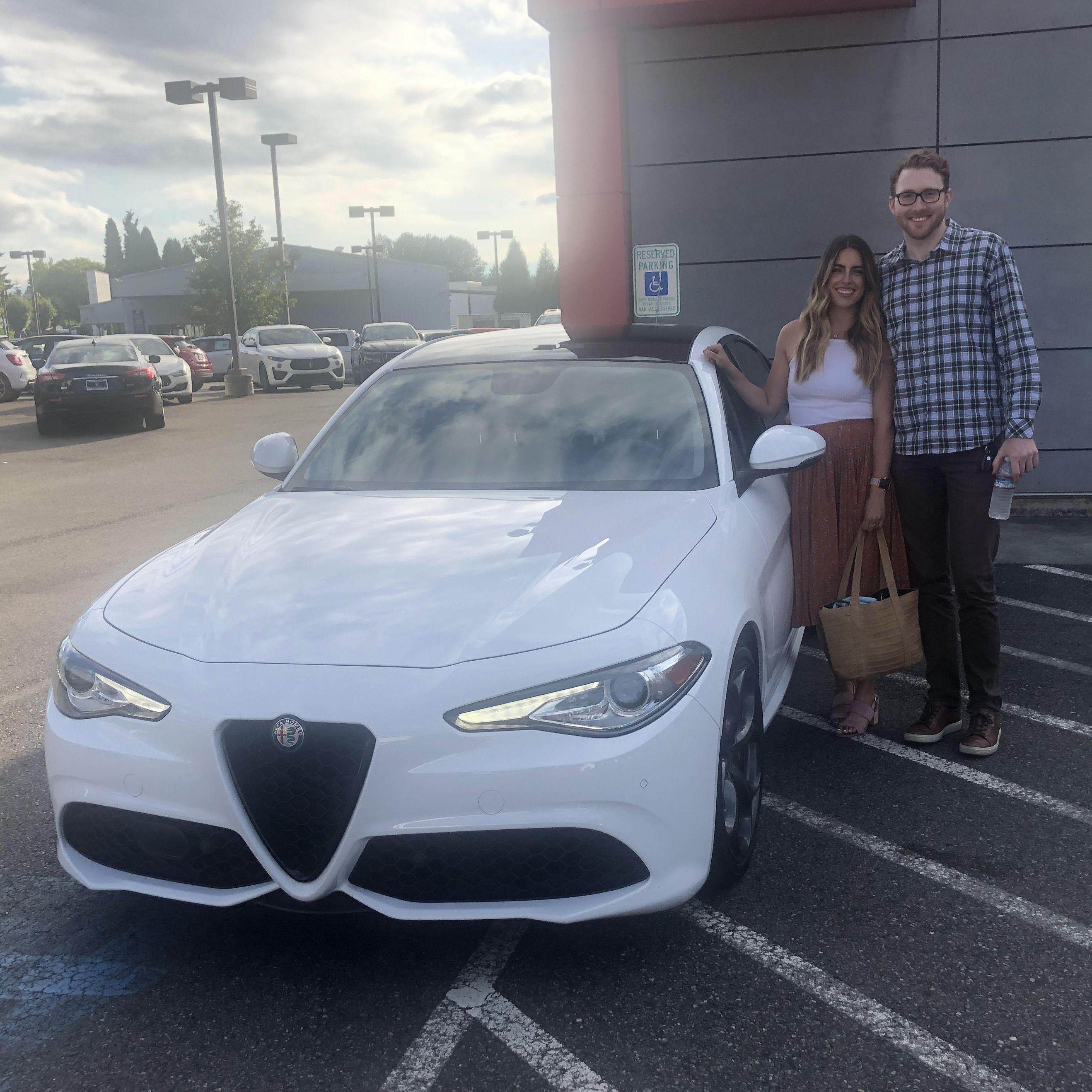 August 2020: The day we bought our car Guilia!