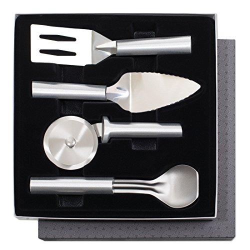 Rada Cutlery (S50) 4-Piece Kitchen Utensil Gift Set – Stainless Steel Set with Aluminum Handles Made in the USA