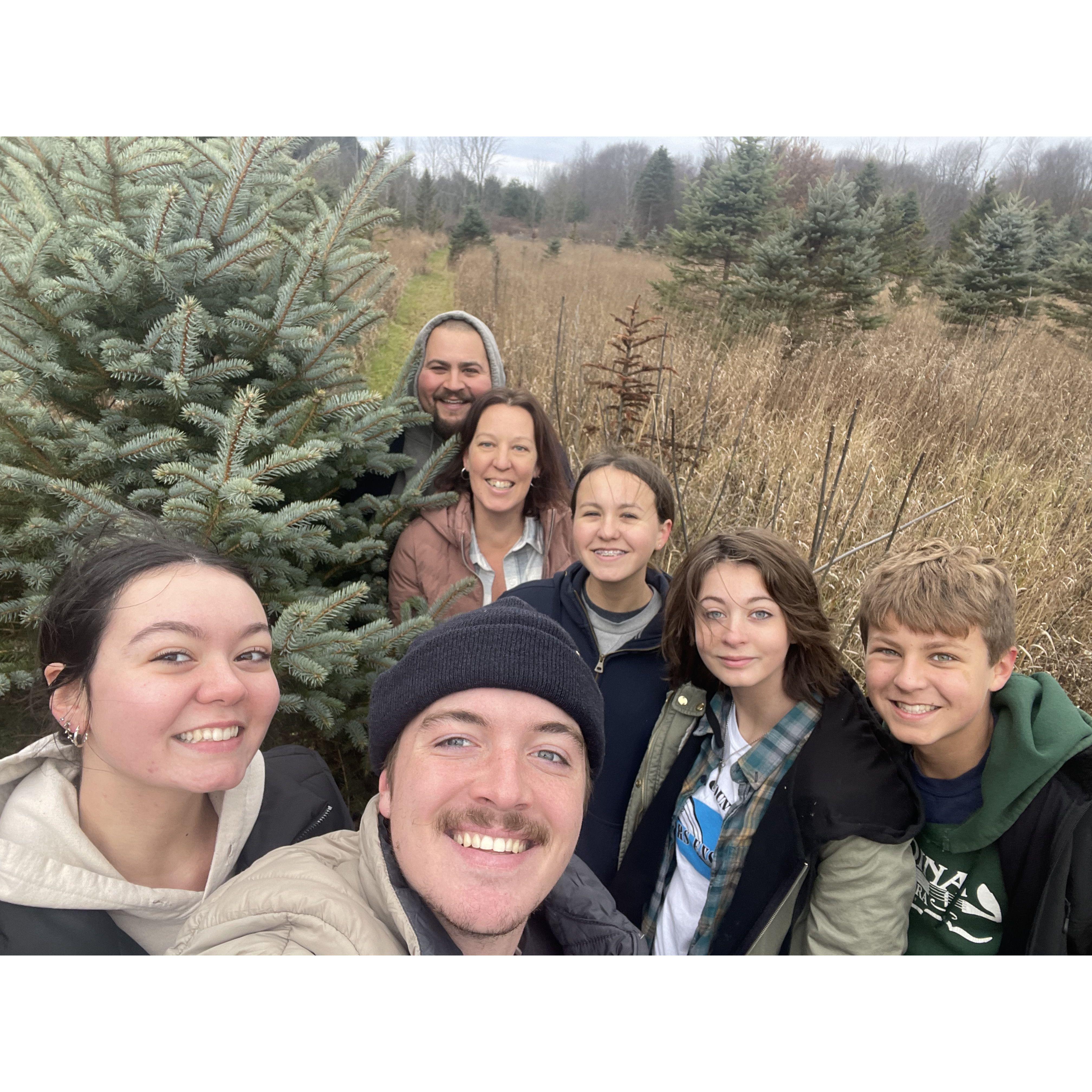 Christmas tree hunting with Katie's family