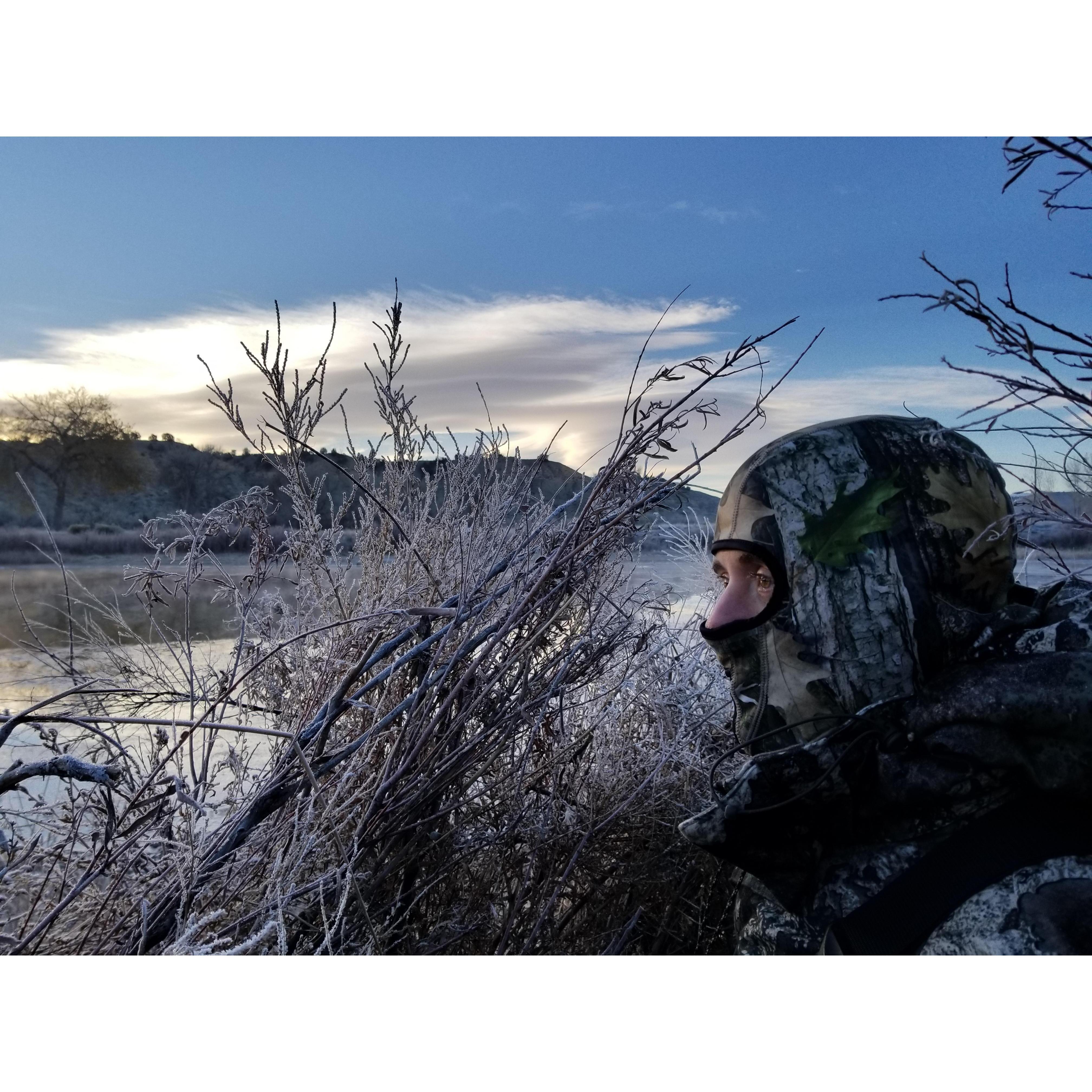 Waiting on them ducks, Colorado is pretty!  So is Colt
