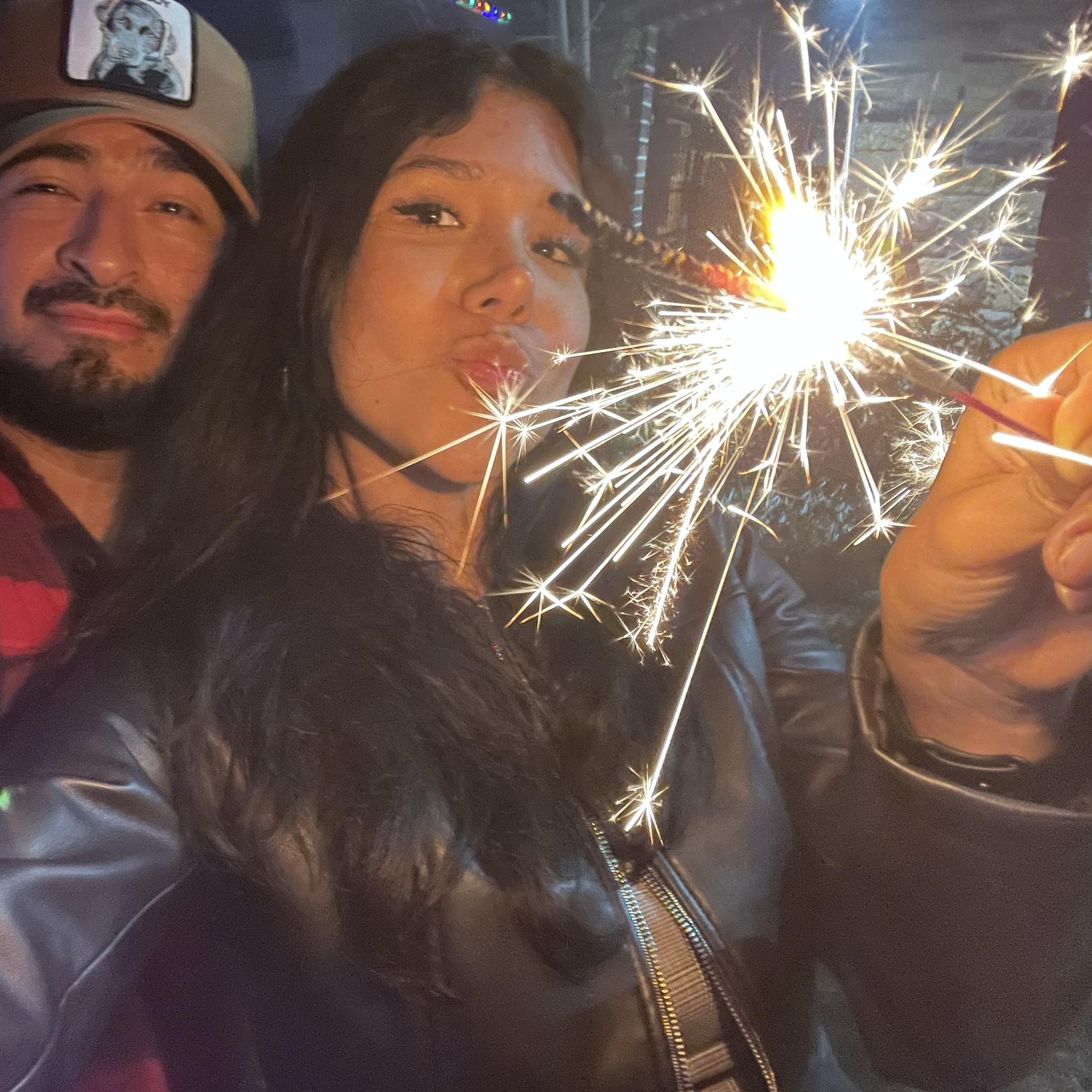 We had a first ever New Years kiss after this picture!