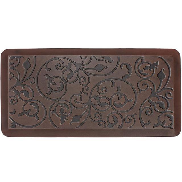 Kitchen Mats Rugs Anti Fatigue Small Cushioned Comfort Floor Mats, Standing Desk Mats for Home Kitchen Sink Office Standup Desk Riser Laundry (20 x 39 x 3/4 Inches, Antique Dark)