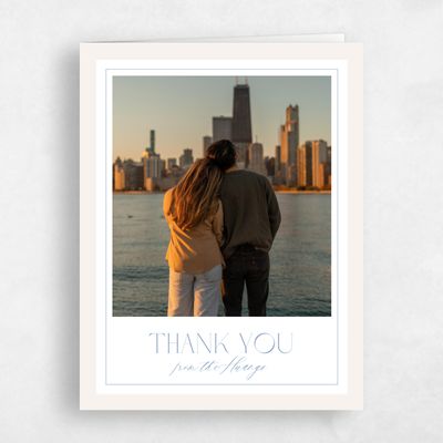 Denim Blue Wedding Thank You - Seren Photo