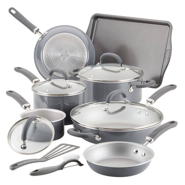 Rachael Ray Create Delicious 13pc Aluminum Nonstick Cookware Set