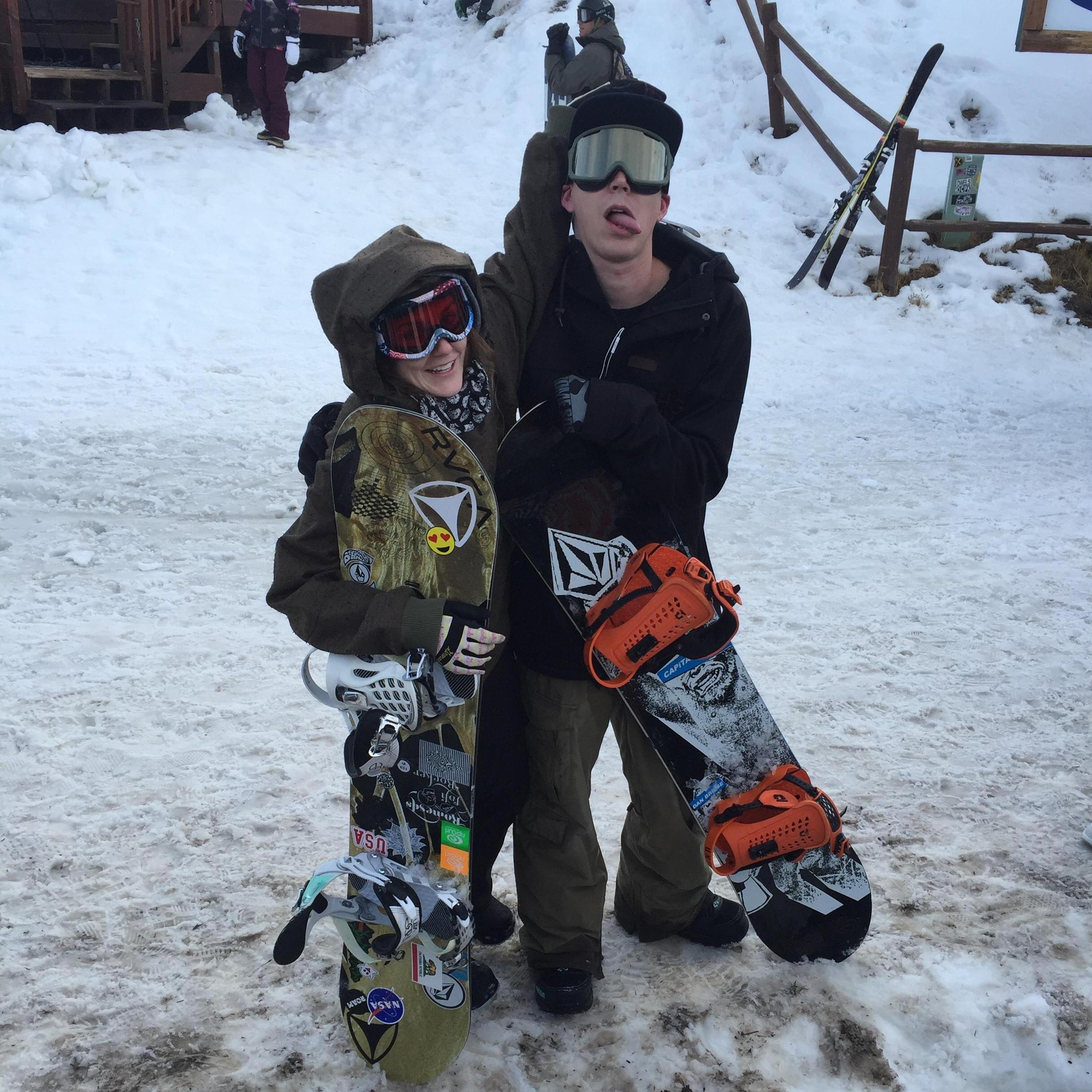 Snowboarding at Big Bear