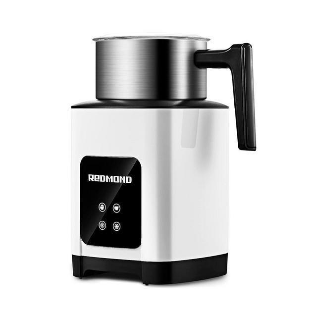 REDMOND Milk Frother for Coffee, Detachable Electric Milk Frother and Steamer, Soft Hot/Cold Foam and Hot Chocolate Maker with Dishwasher Safe Jug, 4in1 Multifunction for Latte, Cappuccino, Macchiato