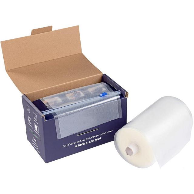 GERYON Vacuum Sealer Bags for Food, 8x120ft Rolls with Slide Cutter for All Vacuum Sealer Machine, BPA Free, Safe for Food Storage, Meal Prep and Sous Vide