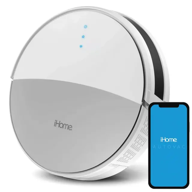 iHome® AutoVac Eclipse 2-in-1 Robot Vacuum in White