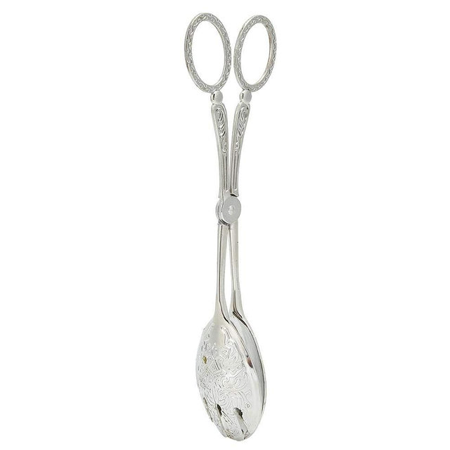 Buffet Tongs Zinc Alloy Salad Tongs Kitchen Tongs Serving Non-slip Cooking Tongs(Sliver)