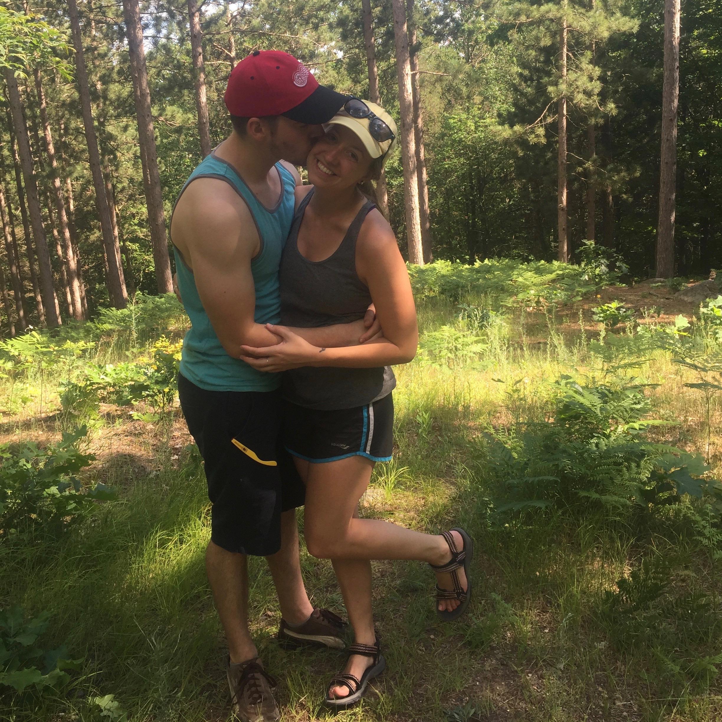 Doing some local hiking in Mount Pleasant (2017).
