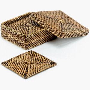 Square Coaster Set of 6 with Holder