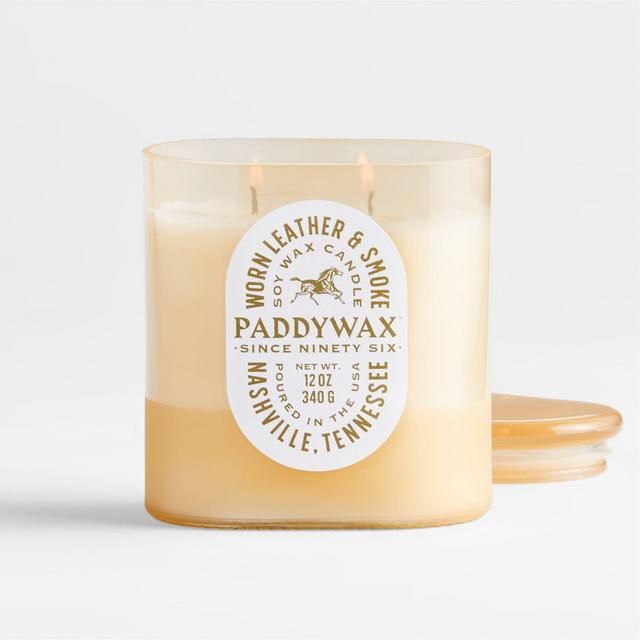 Paddywax Worn Leather & Smoke Glass Candle