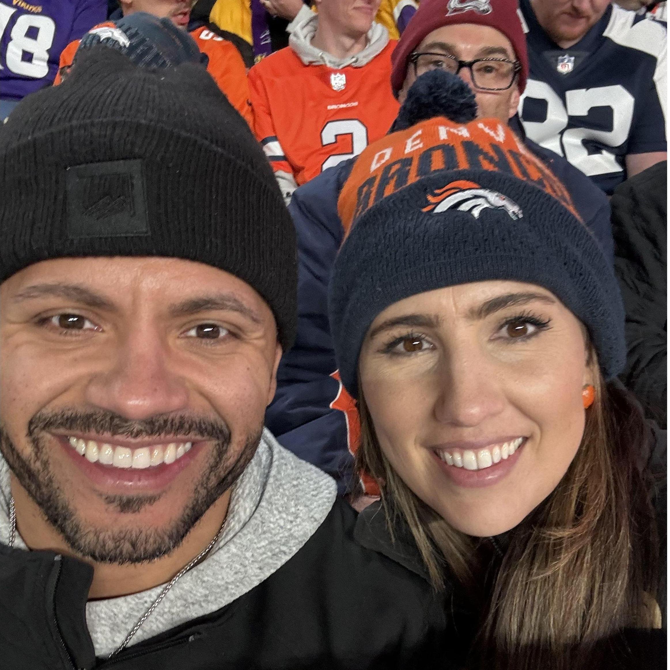Broncos had a huge comeback but Cole made us leave early (Kerri was upset at us)