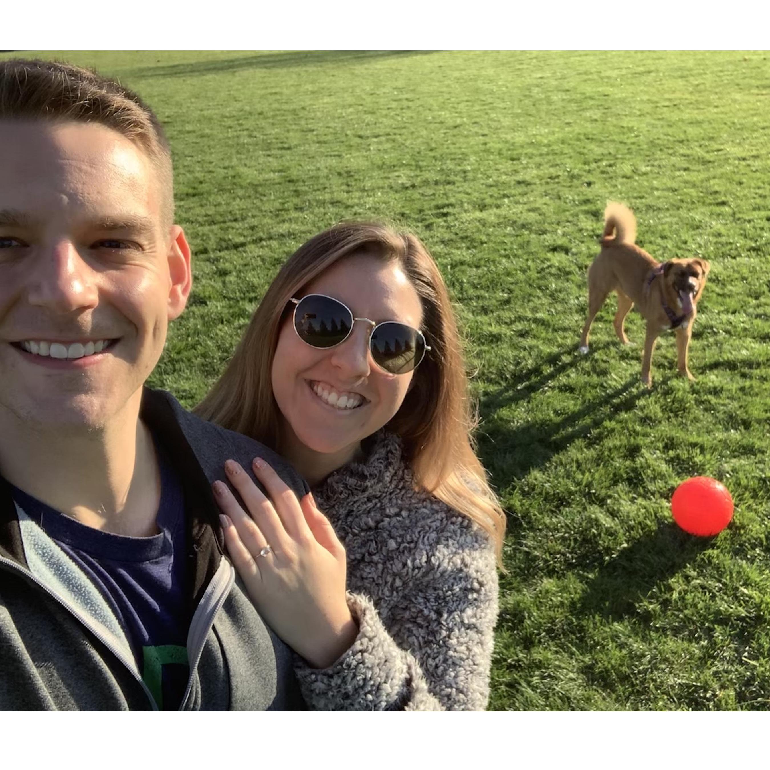 The first selfie after the proposal