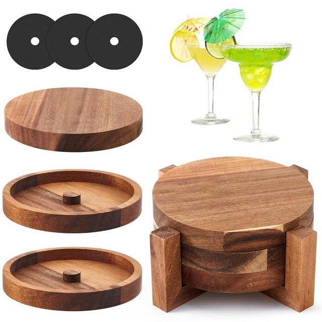 Margarita Salt Rimmer Set, 3-Tier Acacia Salt Rimming for Cocktails, Bartender Accessories & Home Bar Gifts, Complete Margarita Kit for Christmas Valentine's Day Party
