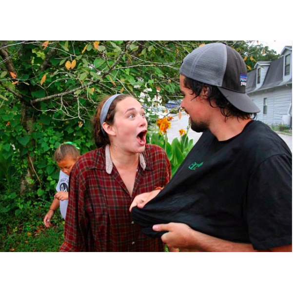 Jody dumped water on Gracie's head seconds before this picture was taken (2014).
